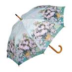傘 木製 女性 婦人 レディース 雨具 レイングッズ 絵画 おしゃれ 上品 軽量 ユーパワー 名画 木製ジャンプ傘 ゴッホ ホワイトローズ