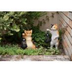 ショッピングソーラー オーナメント ソーラーライト 猫 オブジェ ガーデン 玄関 屋外 三毛猫 園芸用品 インテリア 可愛い セトクラフト ソーラーオーナメント CATミケ