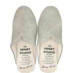 スリムスリッパ ヘンリースタジオ フェイクレザー 室内履き 旅行 参観日 学校 かわいい おしゃれ PU ピエーデスリム型 M LGY M