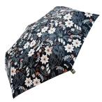女性 婦人用 花柄 耐風 おしゃれ エレガント レイングッズ プレゼント ギフト 藤田屋 婦人折りたたみ傘 クレマチスガーデン ブラック M55-1903