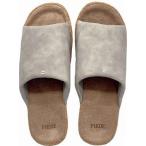 ルームシューズ スリッパ 室内 厚底ソール おしゃれ 来客 インテリア 雑貨 プレゼント ピエーデ フェイクレザー前開き厚底 ステッチL