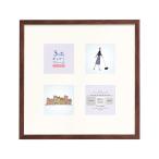 フォトフレーム 写真立て 壁掛け インテリア 額縁 縦横兼用 卓上 おしゃれ かわいい プレゼント 3WAYましかくフレーム 30角 ブラウン