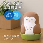 陶器の加湿器　フクロウ 陶器 加湿器 ふくろう フクロウ 素焼き 自然気化式 電源不要 電気代ゼロ エコ 潤い 加湿 湿気 乾燥 加湿ポット 蒸発 静か
