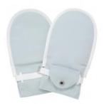 手袋 介護用品 医療 ホック付き ベルトカバー サポート 危険行為 おむついじり対策 便利グッズ フドーてぶくろNo.6 M ブルー