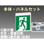 NNFA10312LE1+FK10305 非常口・避難口誘導灯C級(10形)片面型セット(右向パネル付)