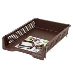 ナカバヤシ デスクトレー A4 タテ ブラウン A4DT-101BR