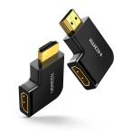 UGREEN HDMI L type изменение адаптер левый правый изменение 90 раз +270 раз (2 шт. комплект ) мужской to женский адаптер L type HDMI удлинение адаптер 4K/60Hz