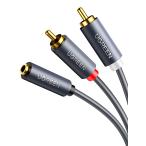 UGREEN RCA 3.5mm изменение кабель 3.5mm стерео Mini штекер ( женский ) - 2RCA( мужской ) красный белый кабель Y type ответвление позолоченный specification 