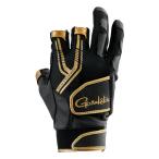 がまかつ 　トーナメントグローブ（ 3本切 ） 　GM7305 　ブラック×ゴールド 　L 　( 2025年 5月新製品 )