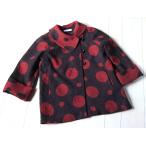 ジャケット　ウールガーゼ　水玉　レッド