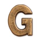 【4個までなら送料290円（郵便）OK】アルファベットパーツ　亜鉛合金　φ0.5×H1.8cm【お取り寄せ】