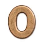 【4個までなら送料290円（郵便）OK】アルファベットパーツ　亜鉛合金　φ0.5×H1.8cm【お取り寄せ】