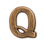 【4個までなら送料290円（郵便）OK】アルファベットパーツ　亜鉛合金　φ0.5×H1.8cm【お取り寄せ】