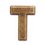 【4個までなら送料290円（郵便）OK】アルファベットパーツ　亜鉛合金　φ0.5×H1.8cm【お取り寄せ】