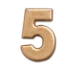 【4個までなら送料290円（郵便）OK】ナンバーパーツ　亜鉛合金　φ0.5×H1.8cm【お取り寄せ】