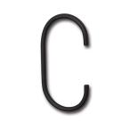 【6個までなら送料290円（郵便）OK】CフックL　ブラック　アイアン　W3×D0.3×H6.5cm【お取り寄せ】