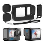 GoPro Hero10 Hero9 для аксессуары комплект защита кейс усиленный тонировка стёкол пленкой 3 листов линзы покрытие боковая дверь батарейка покрытие go- Pro 