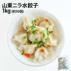 山東ニラ水餃子 1kg 約50個入 餃子 韮餃子 ぎょうざ 中華料理 冷凍惣菜 冷食中国料理 にら 友盛 点心
