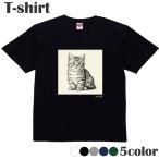 Tシャツ 猫 ネコ cat マンチカン かわいい カットソー 半袖 レディース メンズ 綿 キッズ S M L LL zakka043-0930