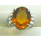 ショッピングダイヤ pt900プラチナダイヤ入りシトリン(黄水晶)リング102-5557