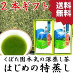茶贈答品 はじめの特蒸し 100g×2袋 平箱ギフト 静岡茶 2024年産 くぼた園本気の深蒸し茶シリーズ 包装無料
