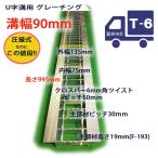 U字溝用 グレーチング 溝蓋 普通目 ノンスリップ 圧接式 溝幅 90mm 歩道用 型番UN193F09