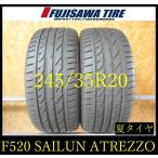 【F520】G◆送料無料◆2024年製造 約8部山◆SAILUN ATREZZO ZSR◆245/35R20◆2本 F520-26