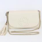 GUCCI グッチ ソーホー インターロッキングG 536224 アイボリー レザー チェーンショルダーバッグ (質屋 藤千商店)