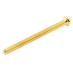 スクリュー Machine Screw - 3-48 x 1-1/4” 31.75mm, Phillips, Pan Head, Gold (1) [送料170円から 同梱可]