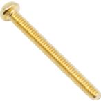 スクリュー Machine Screw - 3-48 x 1” 25.4mm, Phillips, Pan Head, Gold (1) [送料170円から 同梱可]