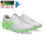 アシックス DS LIGHT X-FLY 6 asics サッカースパイク シューズ 土 人工芝 天然芝 大人 メンズ White/Green Gecko (1101A076-100)