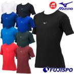  Mizuno Junior low шея короткий рукав нижняя рубашка mizuno [ бейсбол * soft ] одежда Jr Kids внутренний рубашка круглый вырез соревнование тренировка (12JAAP52)[*.. пачка отправка ]