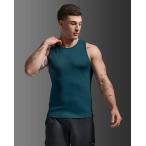 2XU two время z You мужской обвес бак майка бег рубашка безрукавка "дышит" легкий отражающий . Logo MR7440A DKM/SRF темно-зеленый почтовая доставка возможно 