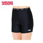 ササキ SASAKI 新体操 2分丈スパッツ SG-1342L ダンス 練習着 ブラック 黒 メール便利用可 爆買