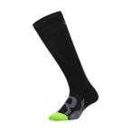 2XU ツータイムズユー コンプレッションリカバリーソックス 靴下 ロング 疲労回復 段階着圧 筋肉痛・むくみ軽減 血行促進 UA5691E BLK/GRYカラー メール便利用可