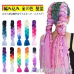 エクステ 髪型 コーンロウ ブレイズ グラデーション 全20色 ウィッグ ヒップホップ ダンス キッズ 大人 編み込み ファッション カラフル カラー