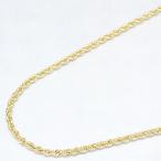 送料無料　18金イエローゴールド(K18)　40cm　ロープチェーンネックレス
