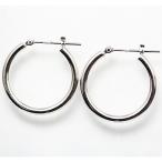 14金ホワイトゴールド K14WG ワ ッカ フープピアス 2mm×20mm 日 本製 ニッケル フリー CuoreCuor e クオーレクオーレ ne 両耳用１ ペアー 2mm-20mm