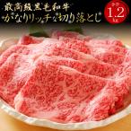 ショッピング牛肉 すき焼き肉 黒毛和牛 かなりリッチな切り落とし 1.2kg (300g×4パック) 送料無料 肉 牛肉 国産 最高級 和牛 メガ盛り