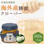 外国産はちみつ　クローバーのハチミツ　海外産蜂蜜　300g　ガラス瓶入り　創業百二十余年老舗藤原養蜂場