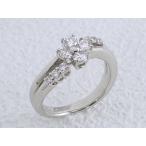 Yahoo! Yahoo!ショッピング(ヤフー ショッピング)富士屋 ◆ 値下げ品◆ダイヤモンド/0.50ct Pt900 フラワーモチーフ プラチナ リング ＃9.5 仕上済