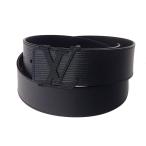 富士屋◆ルイヴィトン LOUIS VUITTON サンチュール LV イニシャル M9229 エピ ノワール 85/35 ベルト