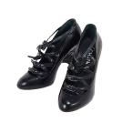  Fuji магазин * Chanel CHANEL matelasse туфли-лодочки pa палатка кожа чёрный женский размер 36.5