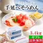 2025 お中元 人気  小豆島そうめん 3.4kg 手延べ素麺 特選赤 送料無料 お中元 ギフト 家庭用 のし包装フル対応