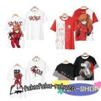 新世紀エヴァンゲリオン アスカ NERV EVA 丸襟 Tシャツ 半袖 大きいサイズ アニメウエア T-shirt ティーシャツ レディース メンズ 夏服