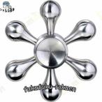 ハンドスピナー 新型DIY 水道 Hand Spinner ストレス解消 6枚翼リムーバブル 高速回転 指 【3分以上スピン/ステンレス/焦り緩和などに役立つ】 色(シルバー)