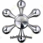 ハンドスピナー 新型DIY 水道 Hand Spinner ストレス解消 6枚翼リムーバブル 高速回転 指 【3分以上スピン/ステンレス/焦り緩和などに役立つ】 色(シルバー)