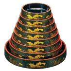 寿司桶 ＤＸ富士桶 グリーンパール大波 7寸 f6-1135-31