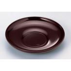 茶托 だるま茶托 溜 4.2寸 ABS樹脂 f8-1