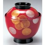 汁椀 蓋付き 耐熱3.2寸玉子椀 朱菊結